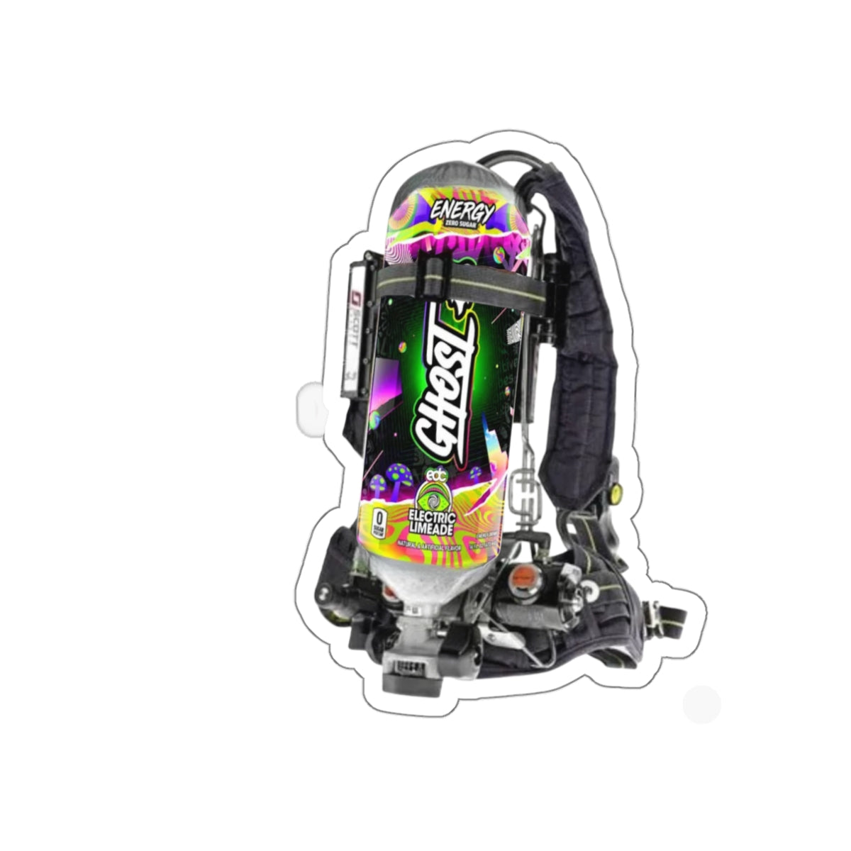 Ghost Electric Limeade Scott Wire Die-Cut Stickers