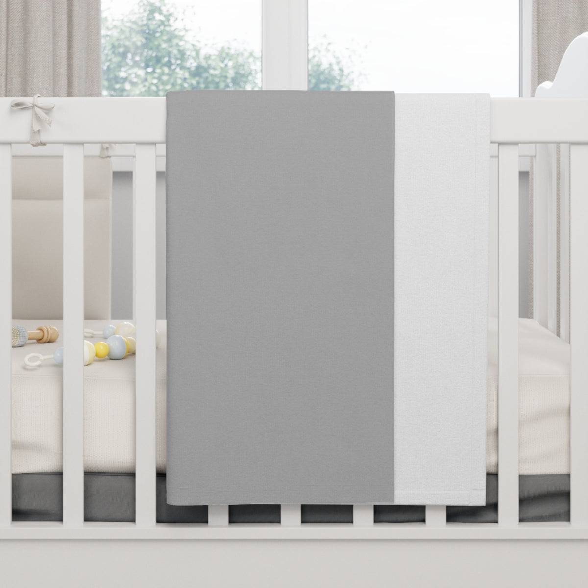 Athens IAFF gray Soft Fleece Baby Blanket