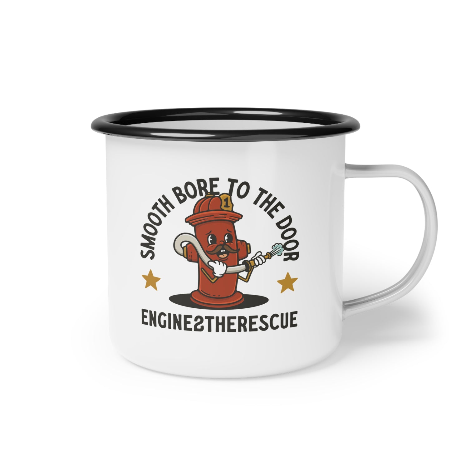 Smooth Bore To The Door Enamel Camp Cup