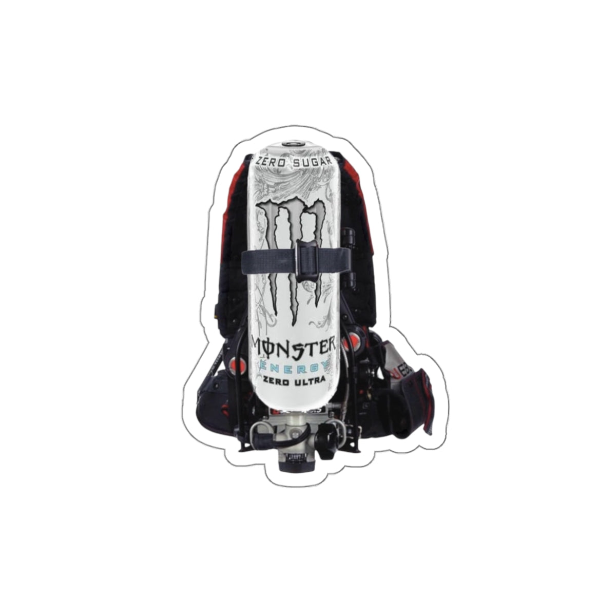 White Monster Scott X3 Die-Cut Stickers