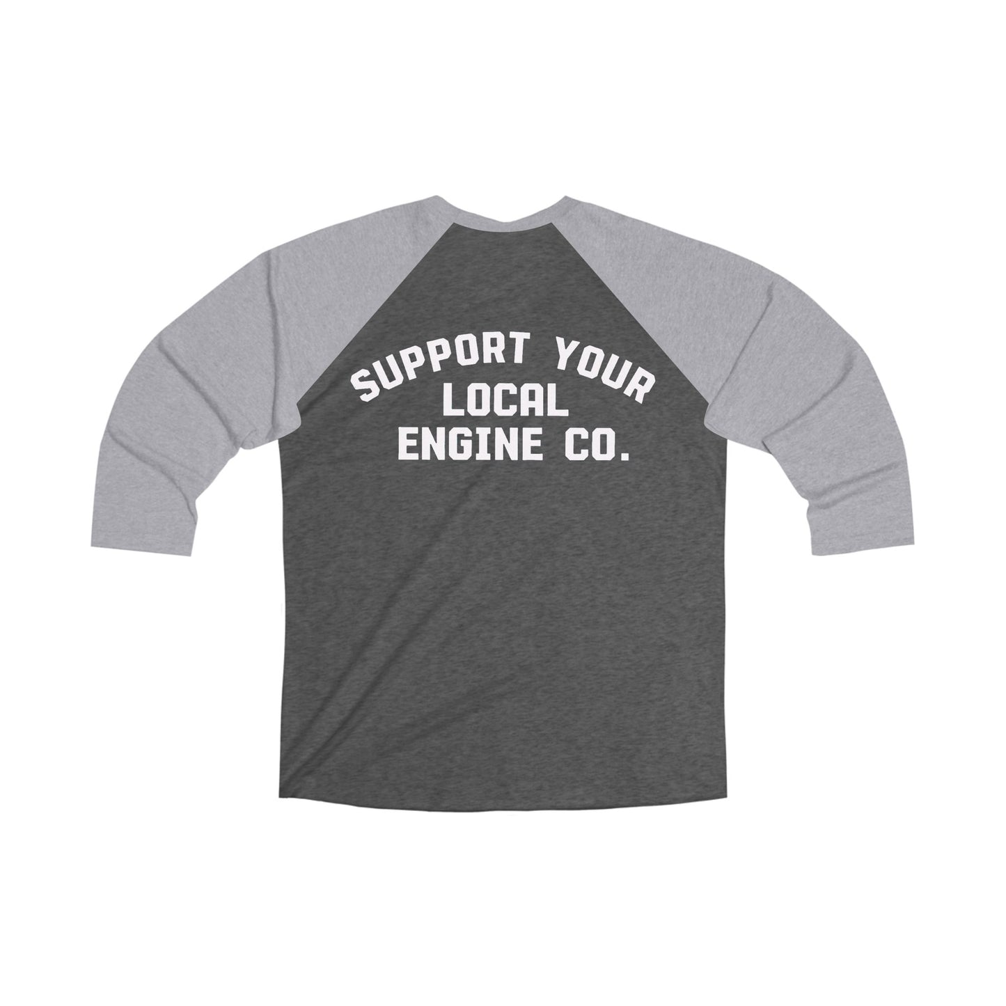 Support Your Local Engine Co. Unisex Tri-Blend 3\4 Raglan Tee