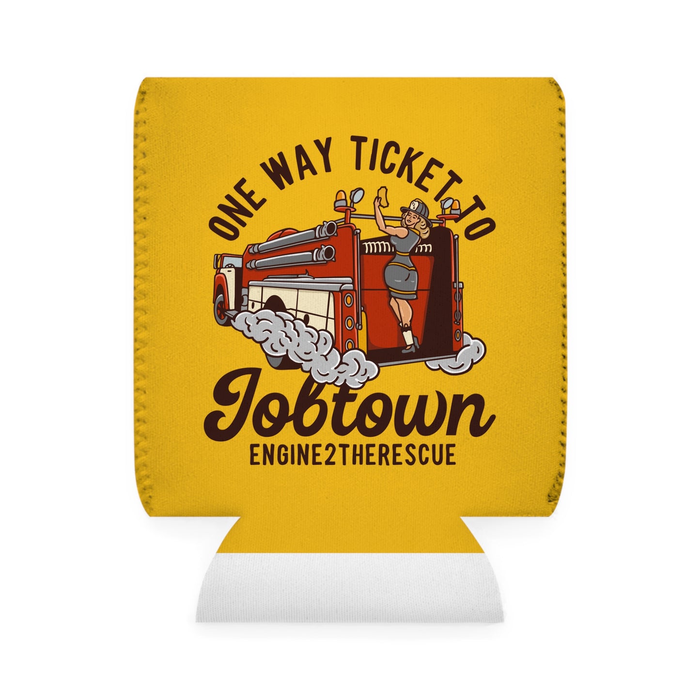 One Way Ticket To Job Town Can Cooler Sleeve