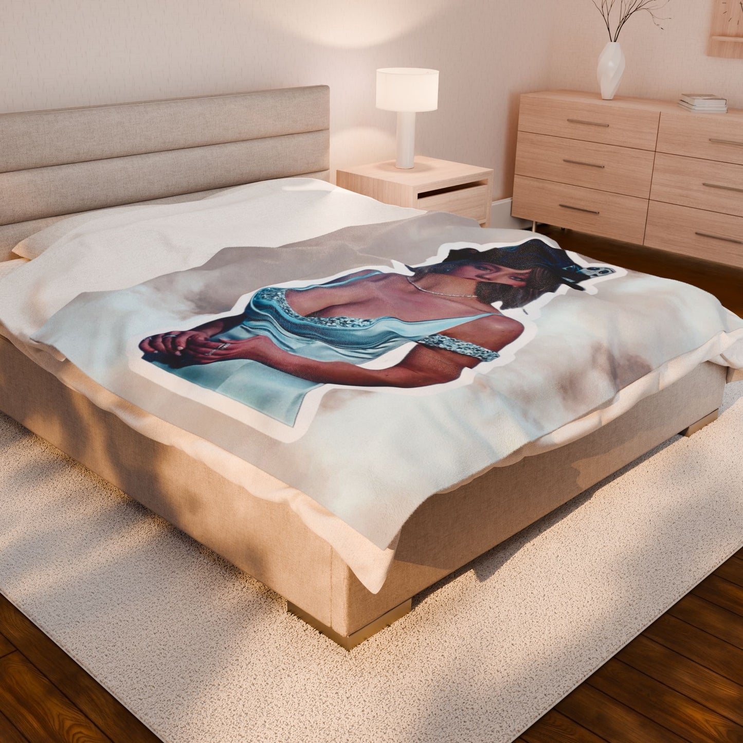 Sweeney clouds Velveteen Plush Blanket