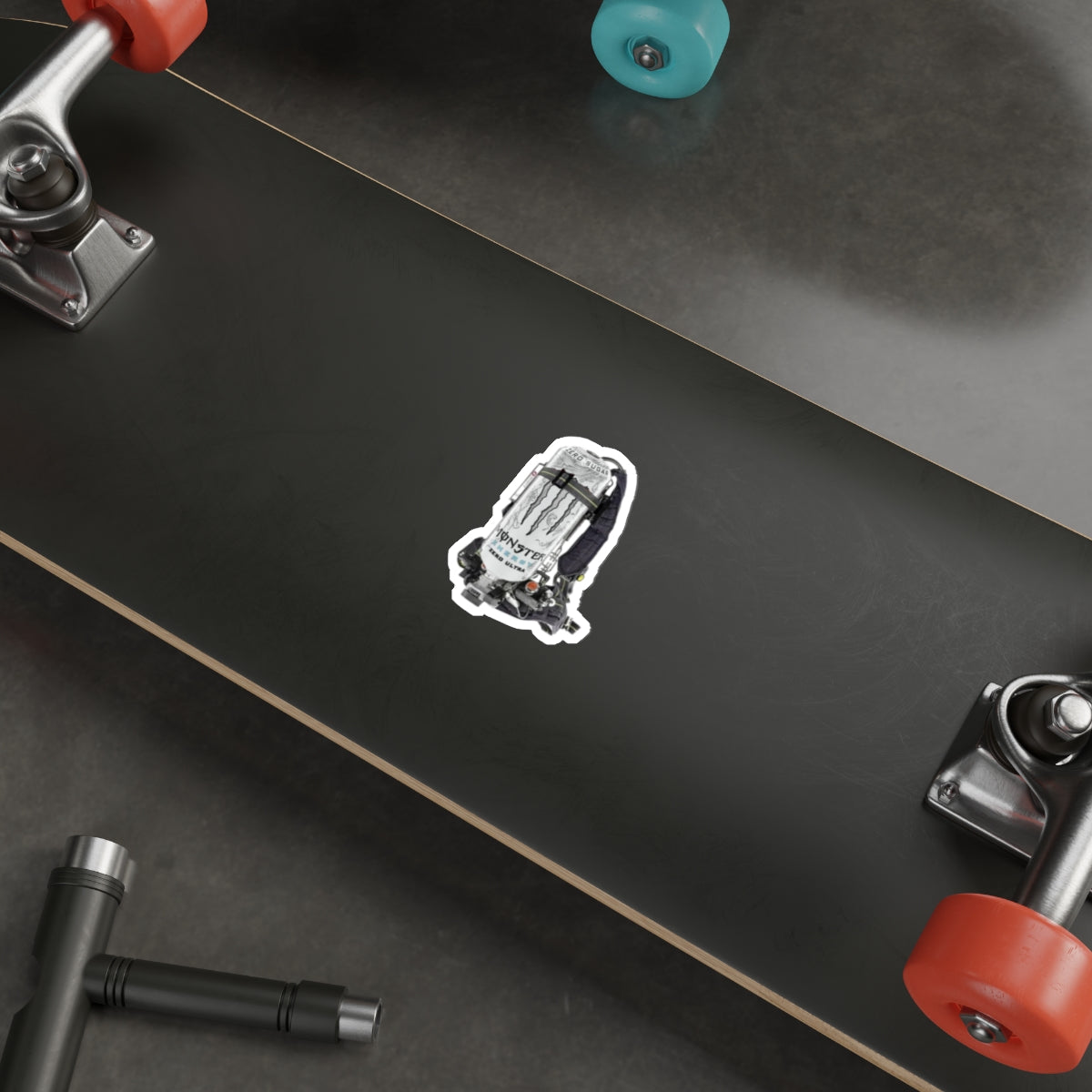 White Monster Scott Wire Die-Cut Stickers