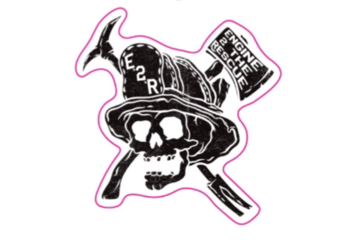 E2R Black helmet sticker
