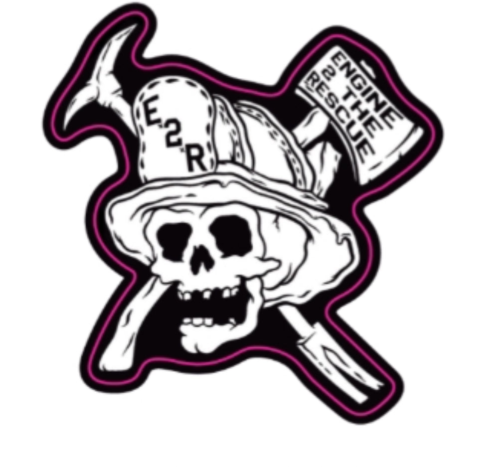 E2R white helmet sticker