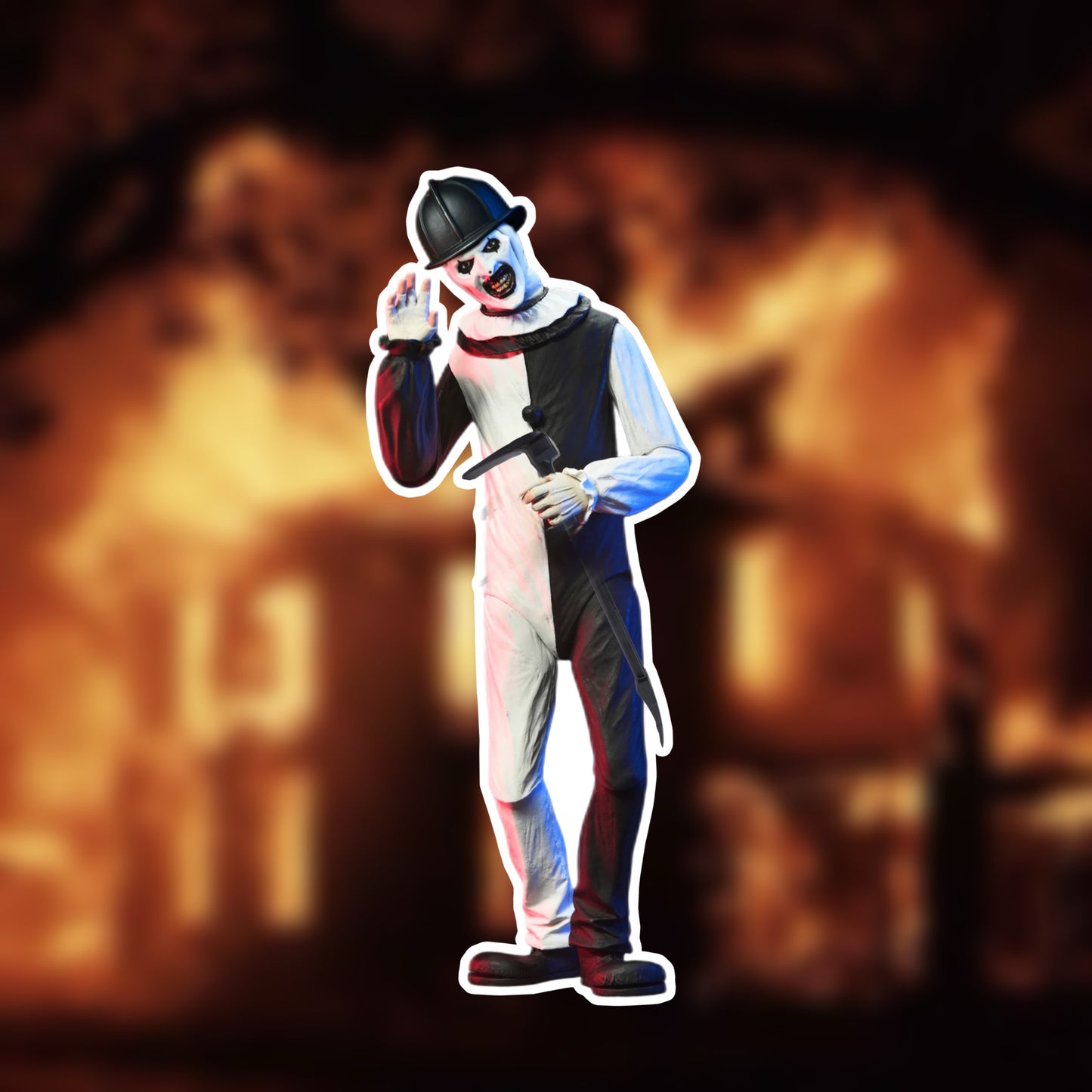 Art The clown with the adz