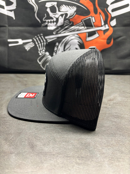 Gray and Black Support Your Local Ladder Co. Flat Bill