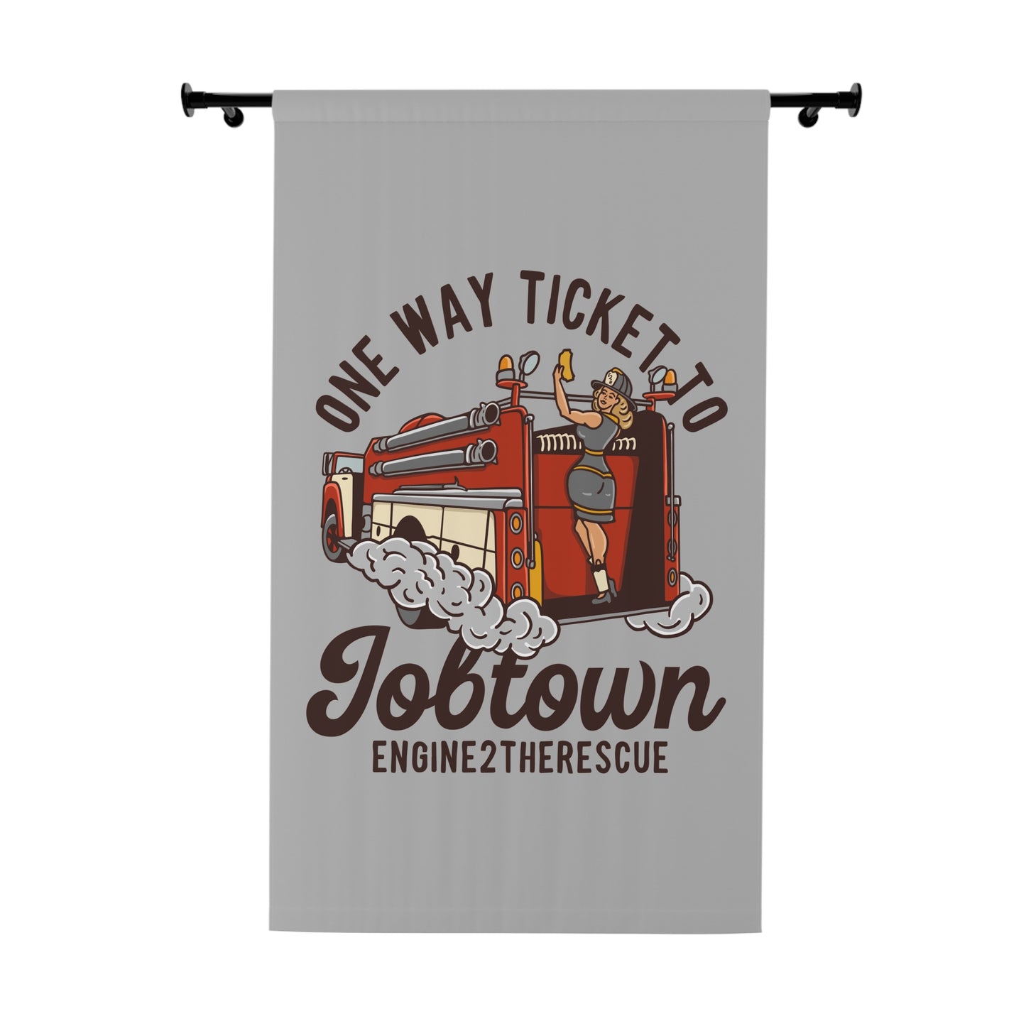 One Way Ticket To Job Town Curtain (1 Piece)