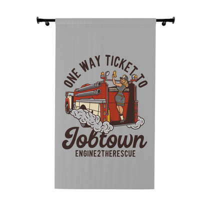 One Way Ticket To Job Town Curtain (1 Piece)