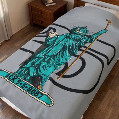 Lady Liberty 9/11 Velveteen Plush Blanket