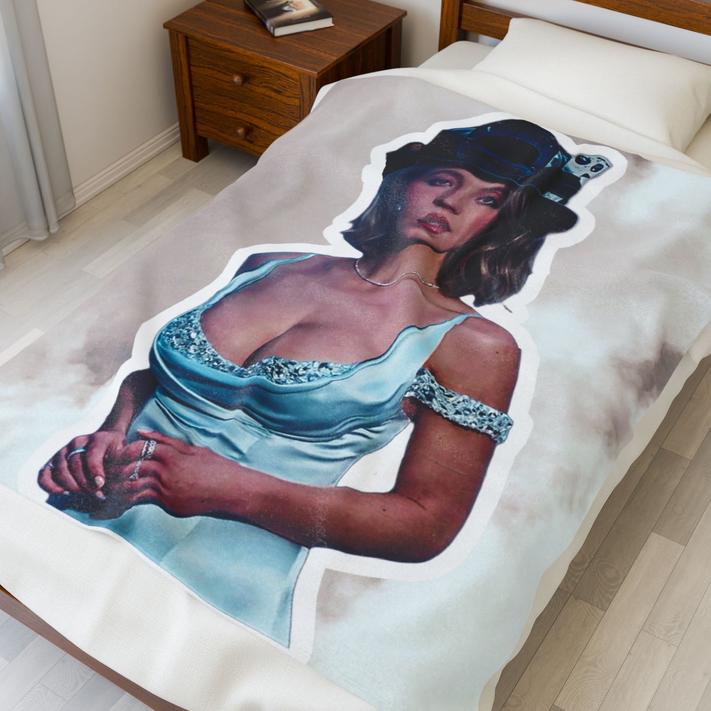 Sweeney clouds  Velveteen Plush Blanket