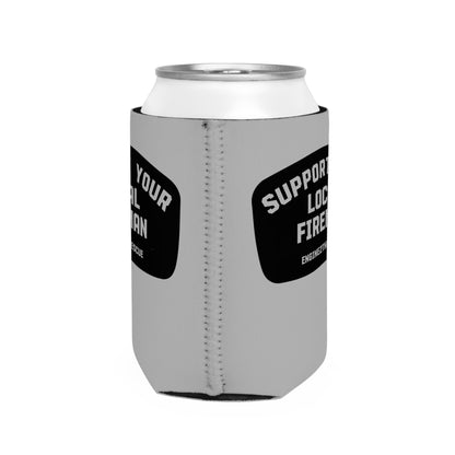 Support Your Local Fireman Can Cooler Sleeve