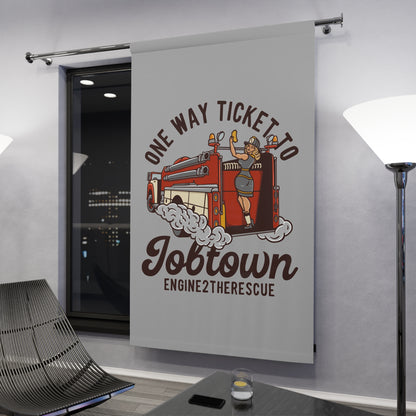 One Way Ticket To Job Town Curtain (1 Piece)
