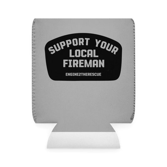 Support Your Local Fireman Can Cooler Sleeve