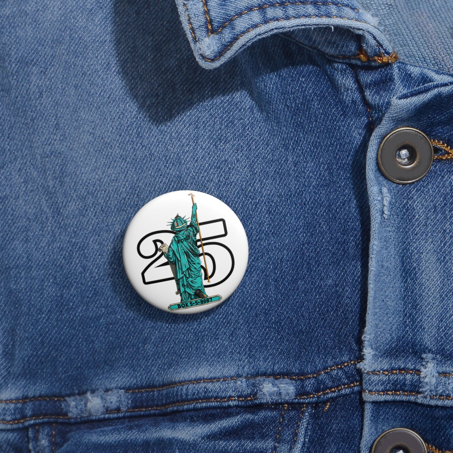 9/11 25 Liberty Custom Pin Buttons