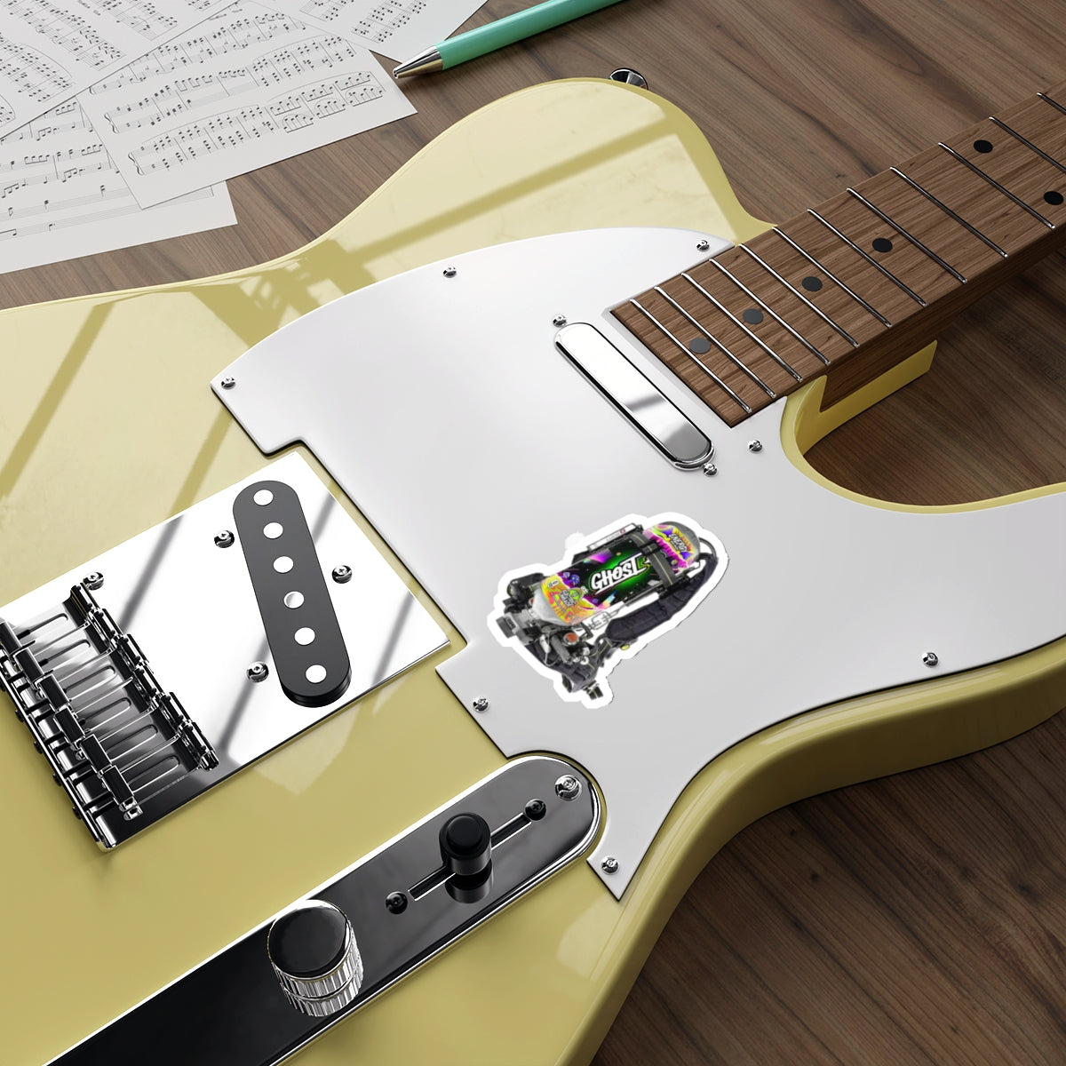 Ghost Electric Limeade Scott Wire Die-Cut Stickers