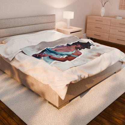 Sweeney clouds  Velveteen Plush Blanket