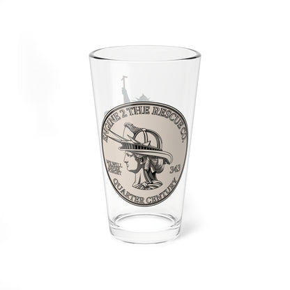 9/11 Lady Liberty Pint Glass, 16oz