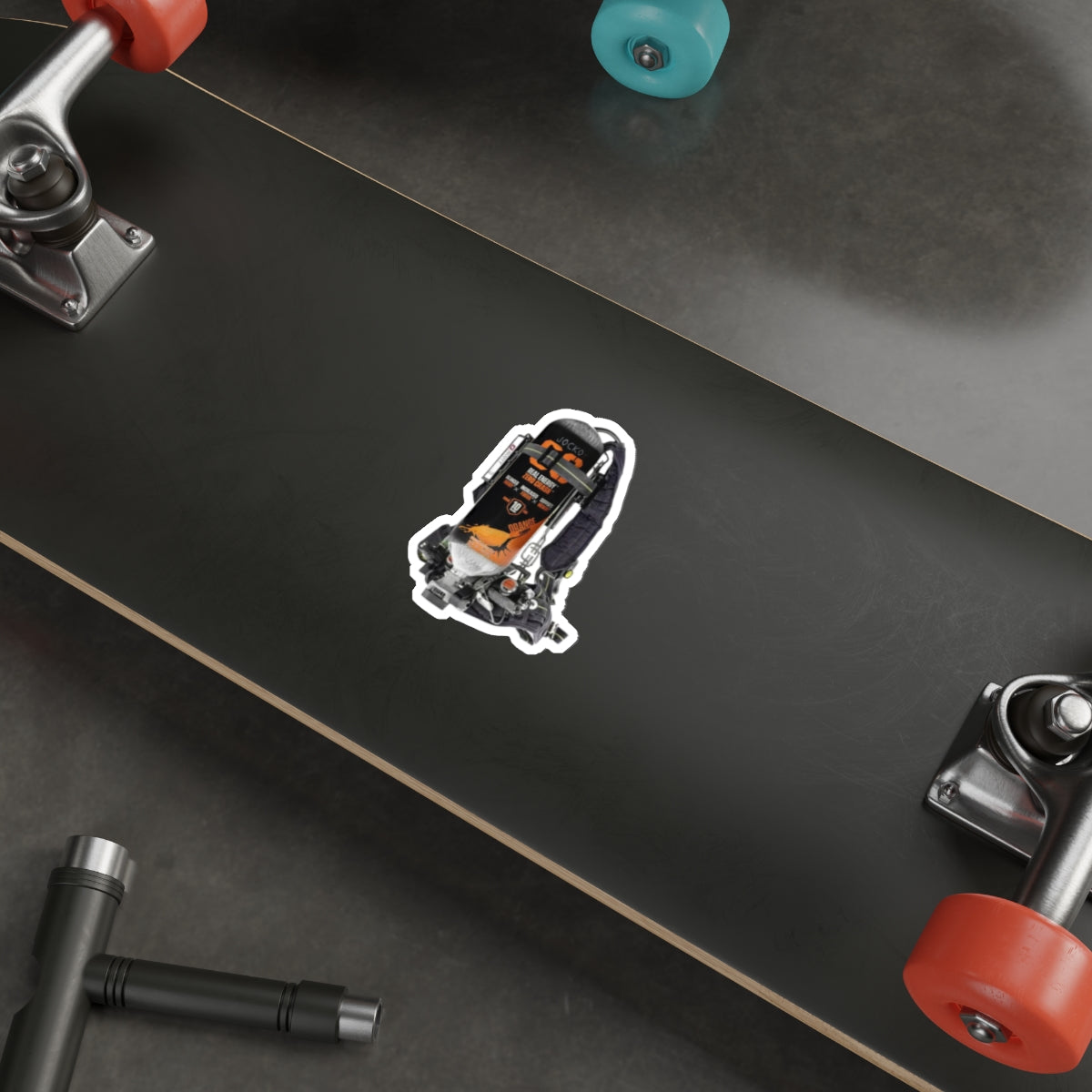 Orange Jocko Scott Wire Sticker