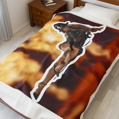 Tate fire Velveteen Plush Blanket