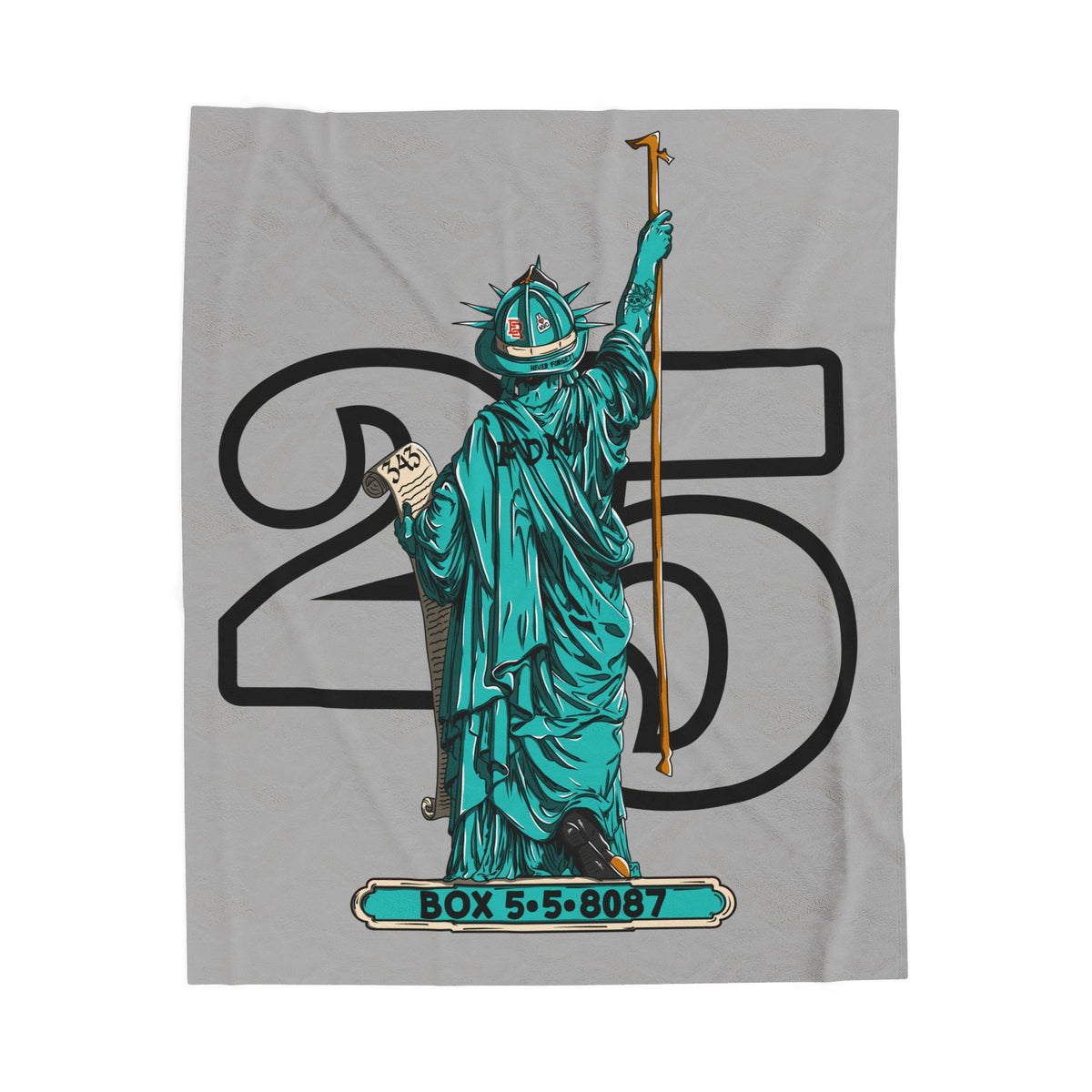 Lady Liberty 9/11 Velveteen Plush Blanket