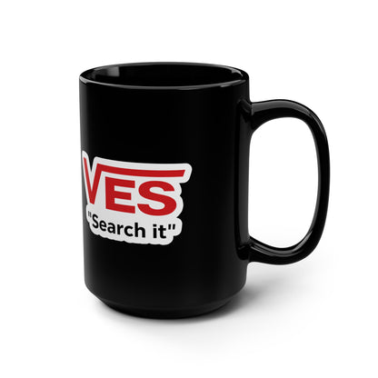 E2R warped search it Black Mug, 15oz