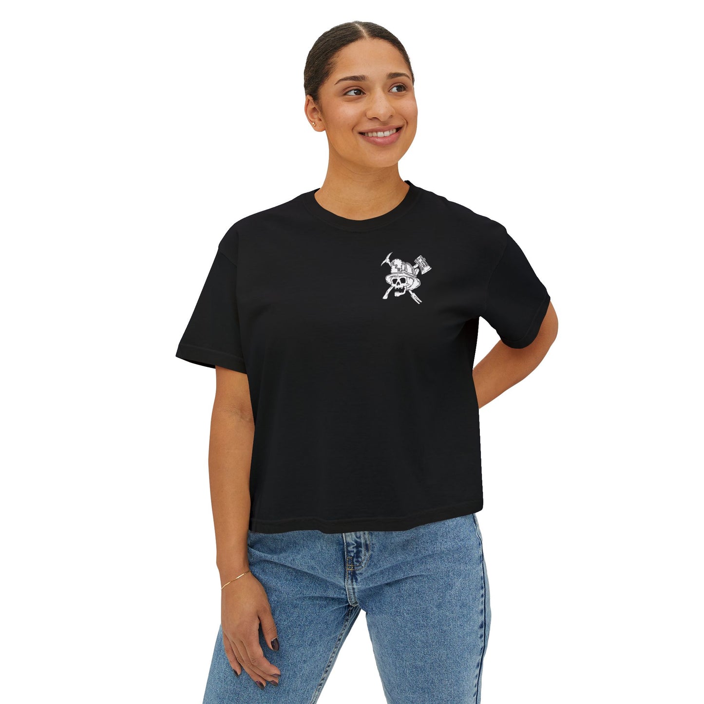 Support Your Local Cowboy Fireman Women's Boxy Tee