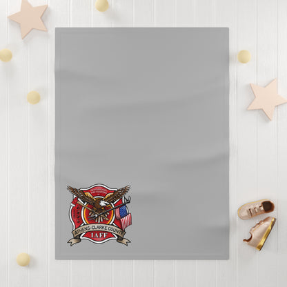 Athens IAFF gray Soft Fleece Baby Blanket