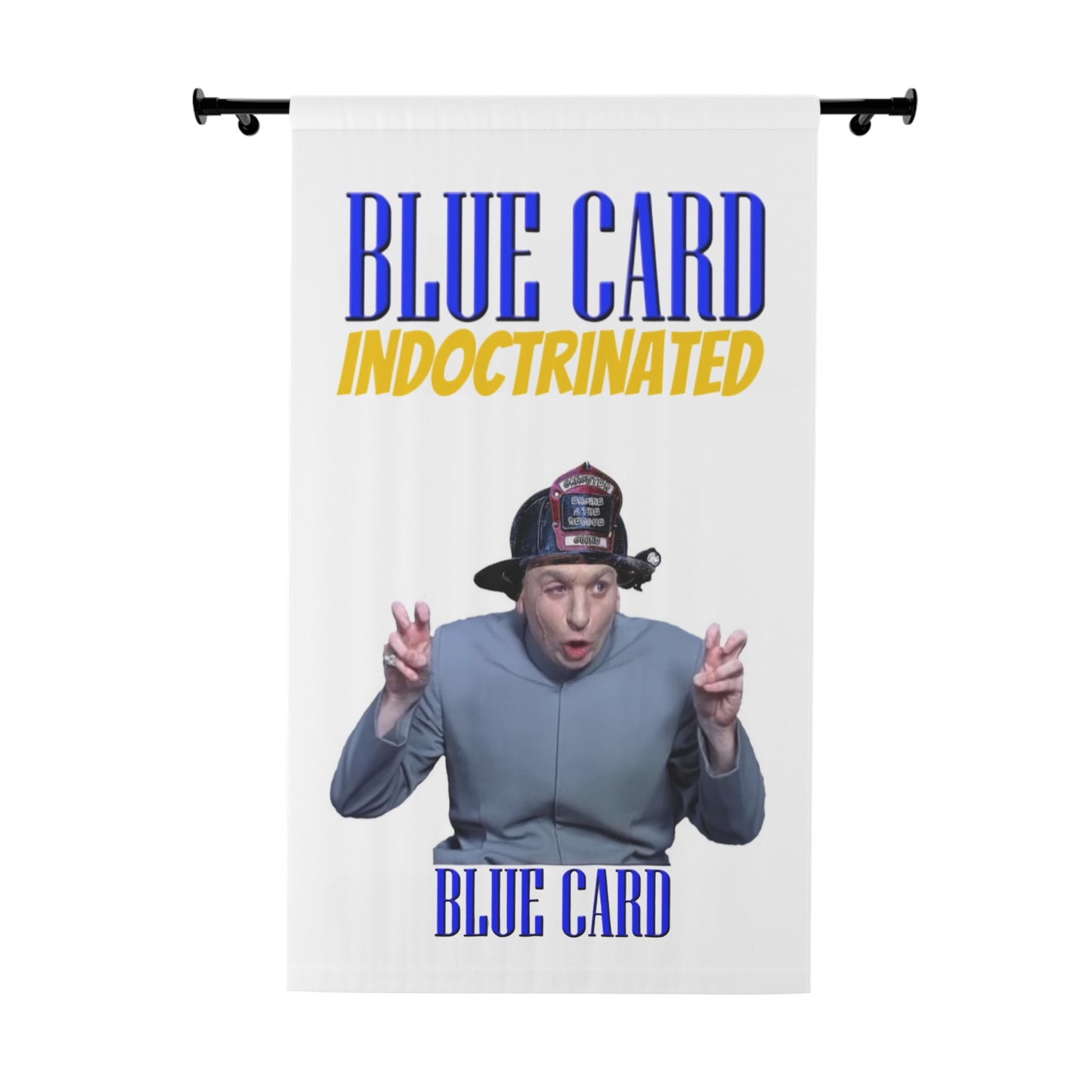 Blue Card Curtain (1 Piece)