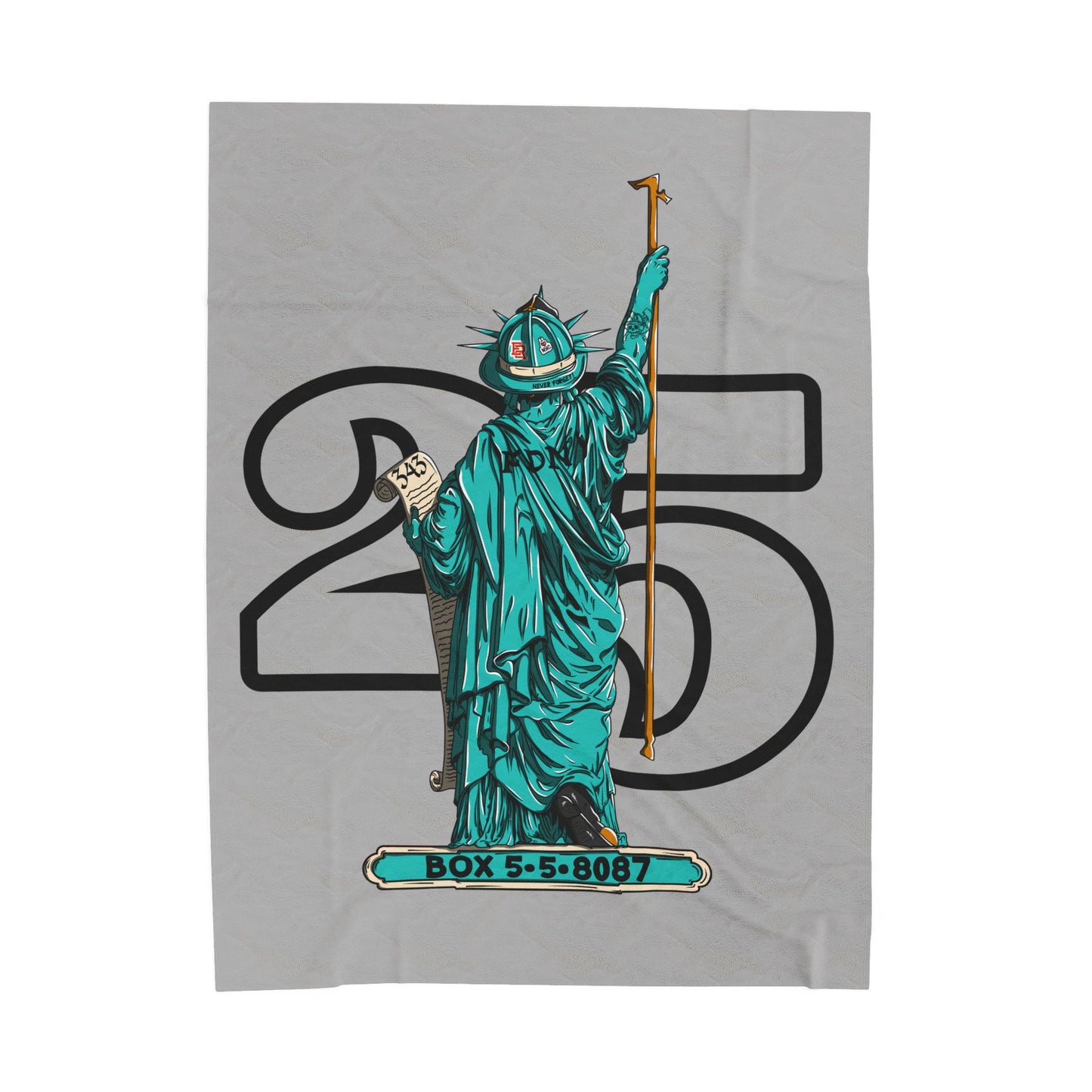 Lady Liberty 9/11 Velveteen Plush Blanket