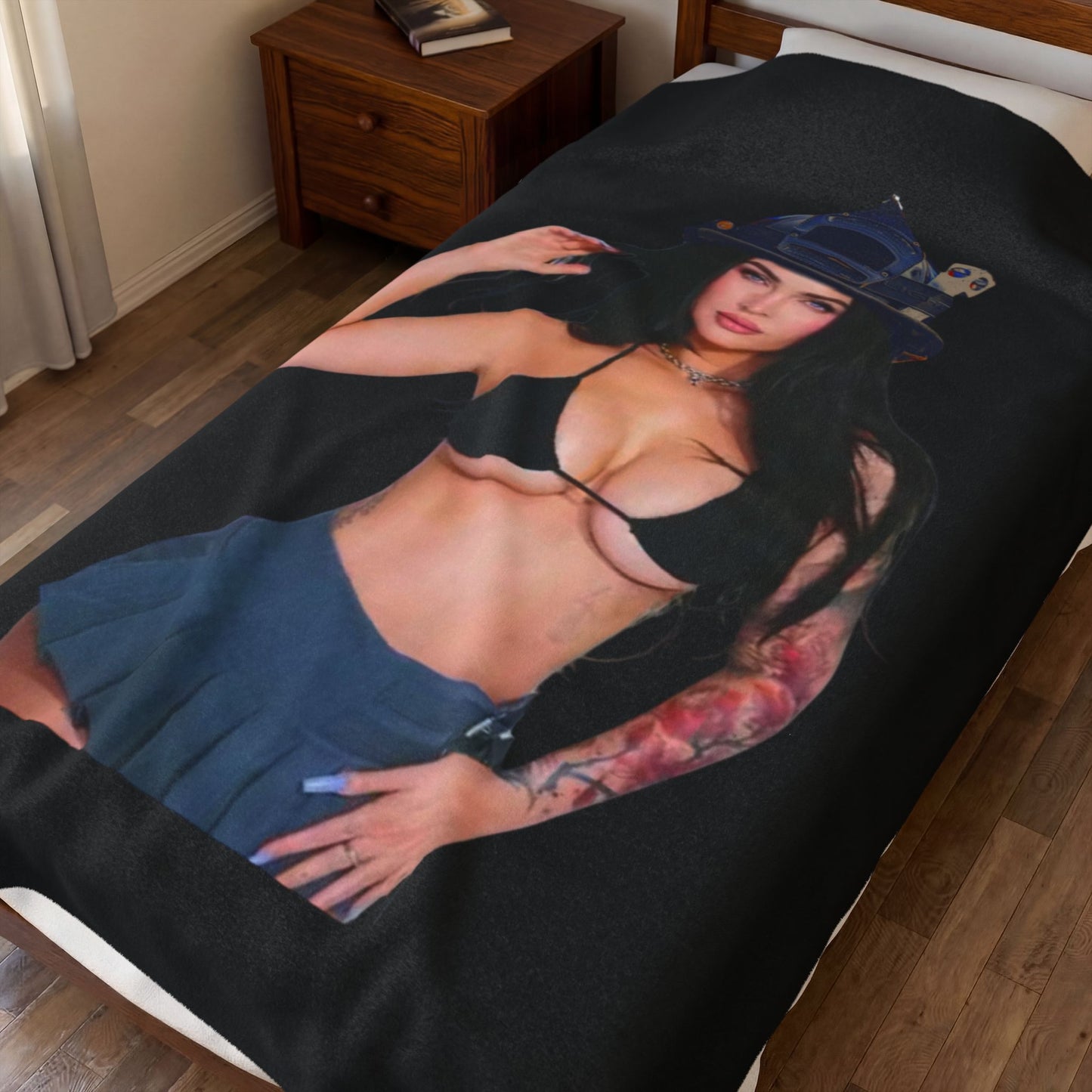 Tatted Fox Velveteen Plush Blanket