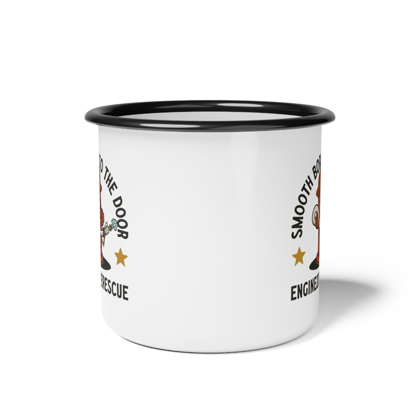 Smooth Bore To The Door Enamel Camp Cup