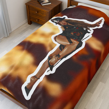 Tate fire Velveteen Plush Blanket