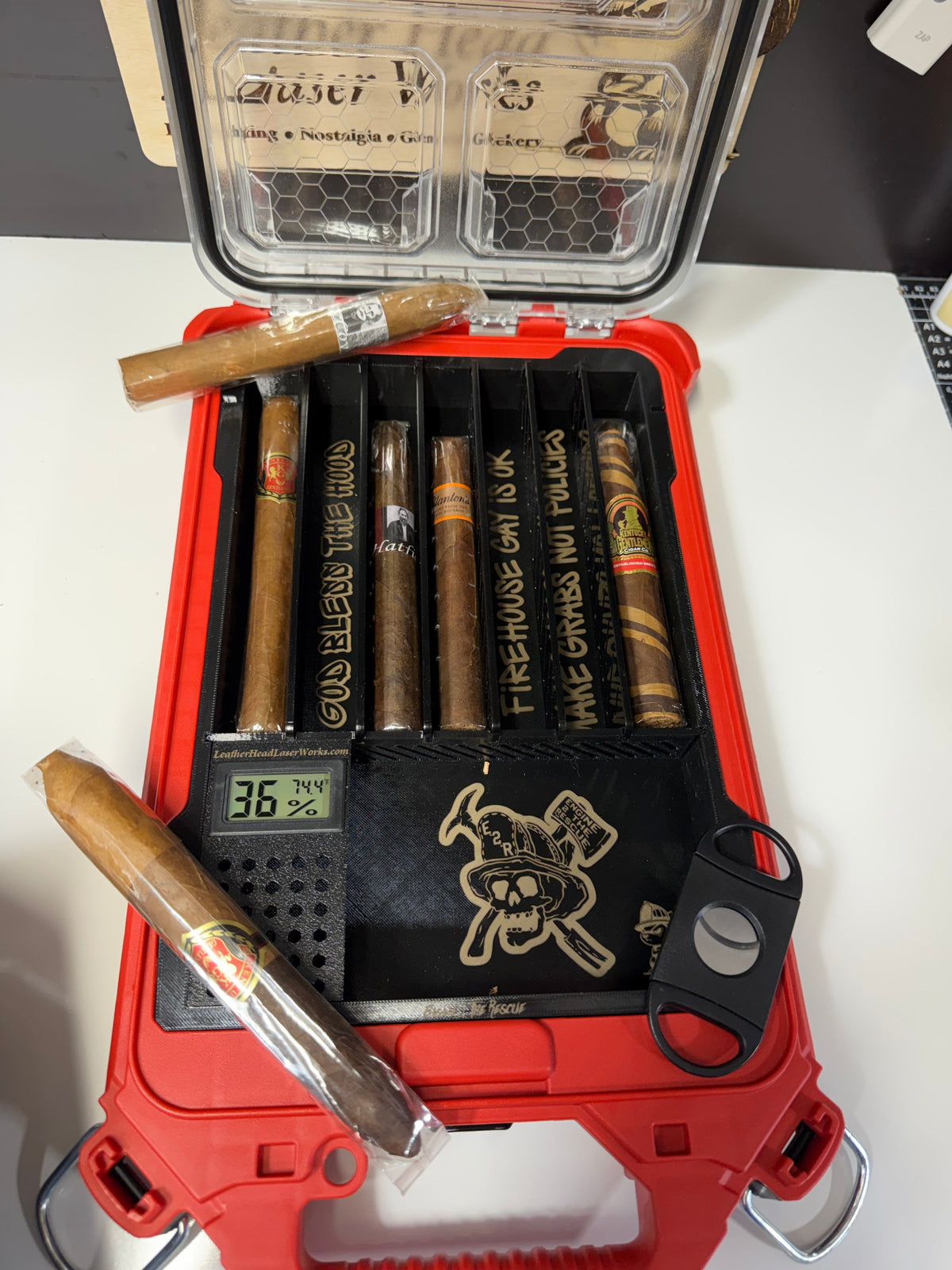 Engine2The Rescue 3D printed Humidor Milwaukee Slim Packout - 3D printed insert