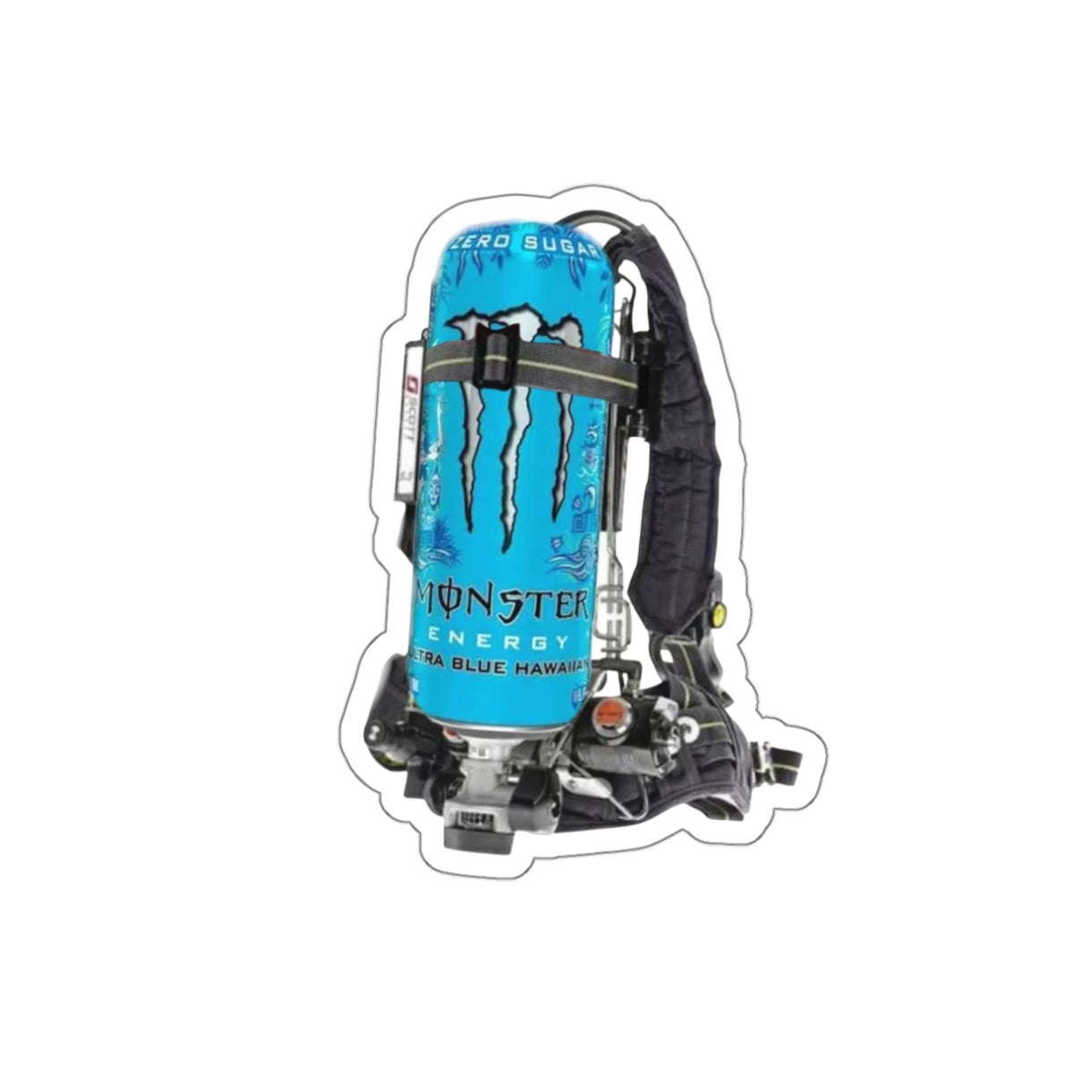 Monster Blue Hawaiian Scott wire Die-Cut Stickers