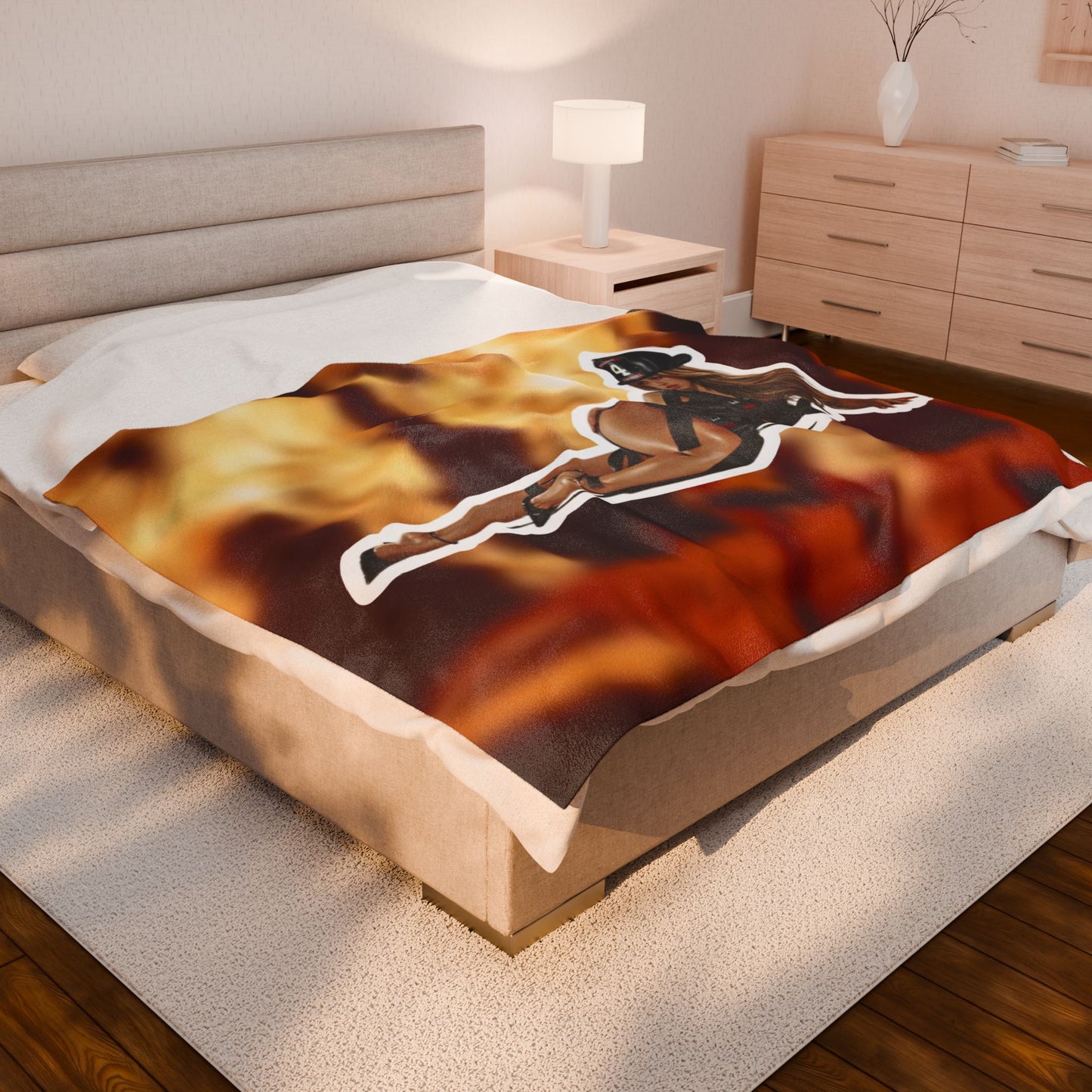 Tate fire Velveteen Plush Blanket