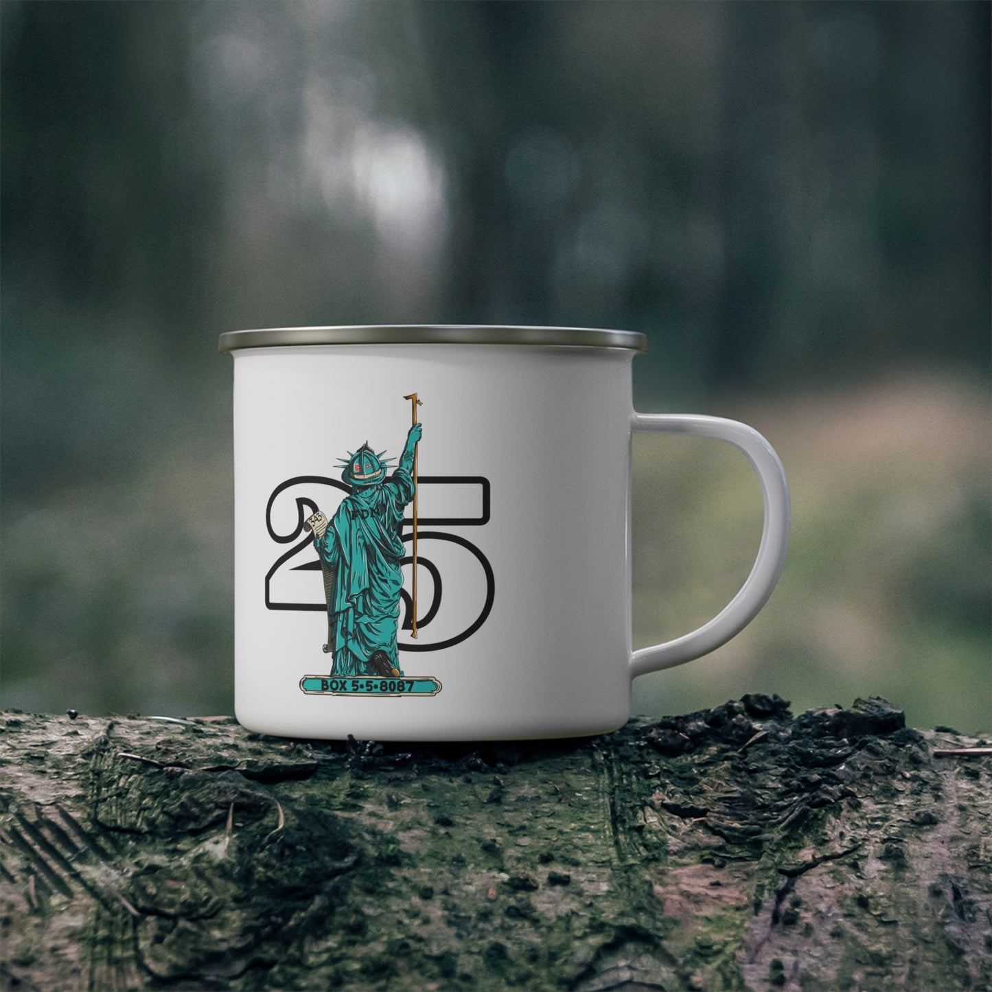 9/11 Lady Liberty Enamel Camping Mug