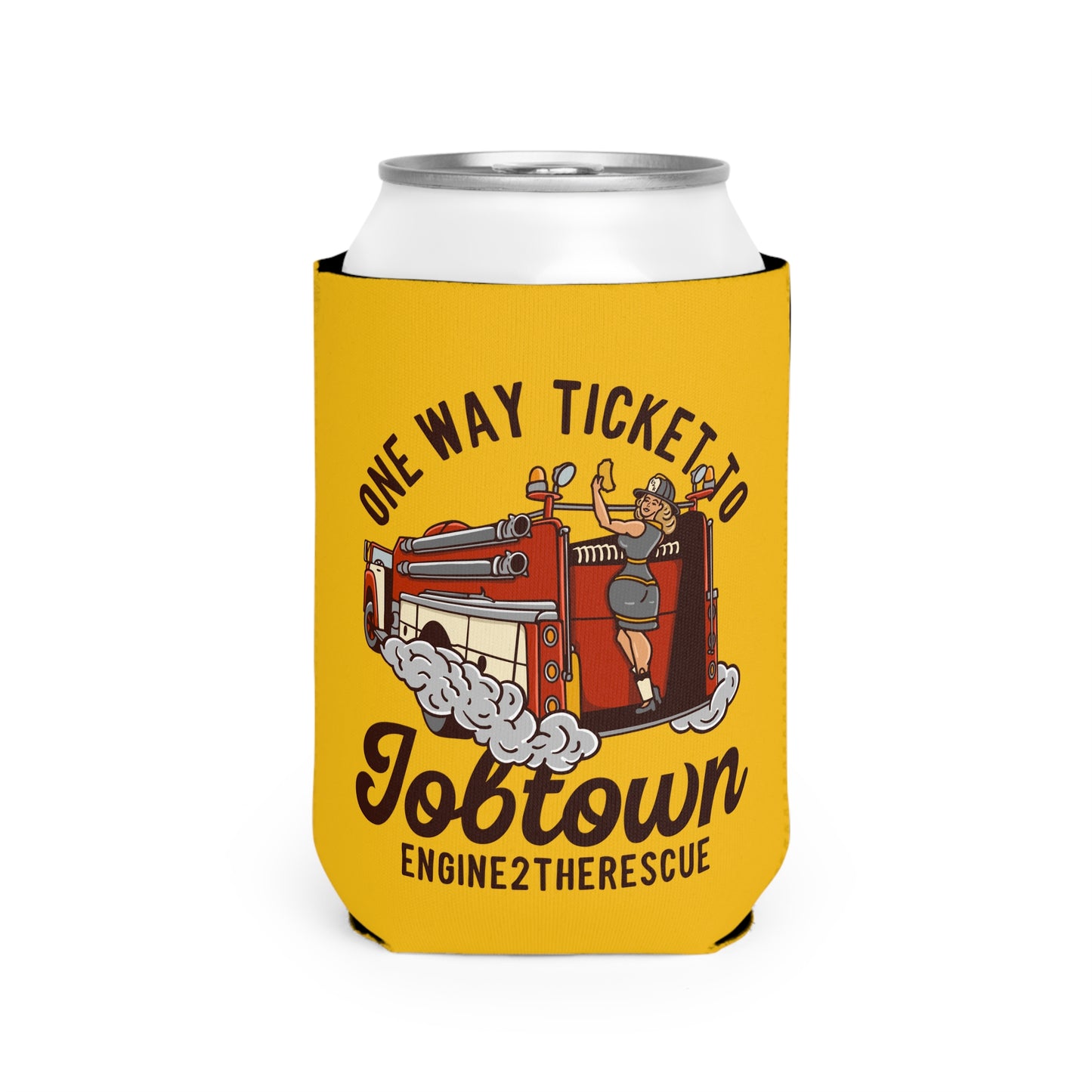 One Way Ticket To Job Town Can Cooler Sleeve