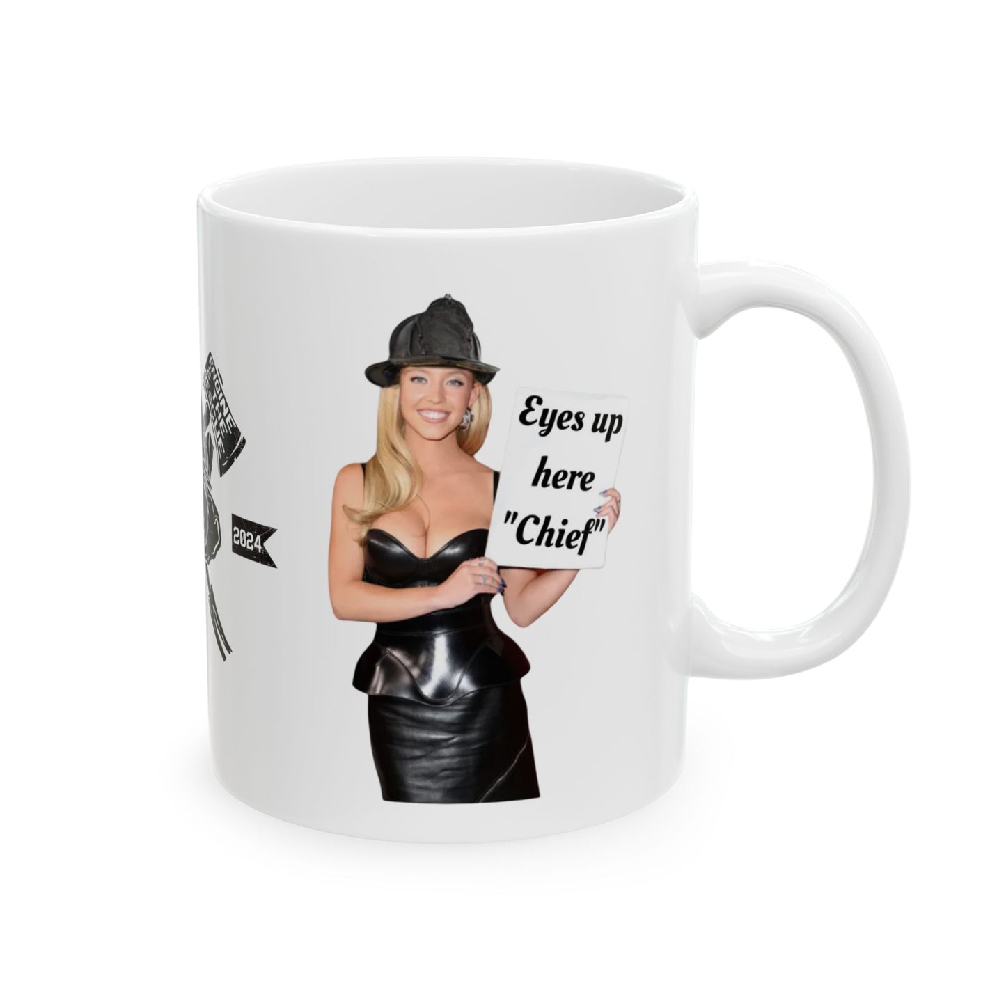 Eyes up here Chief Ceramic Mug, (11oz, 15oz)