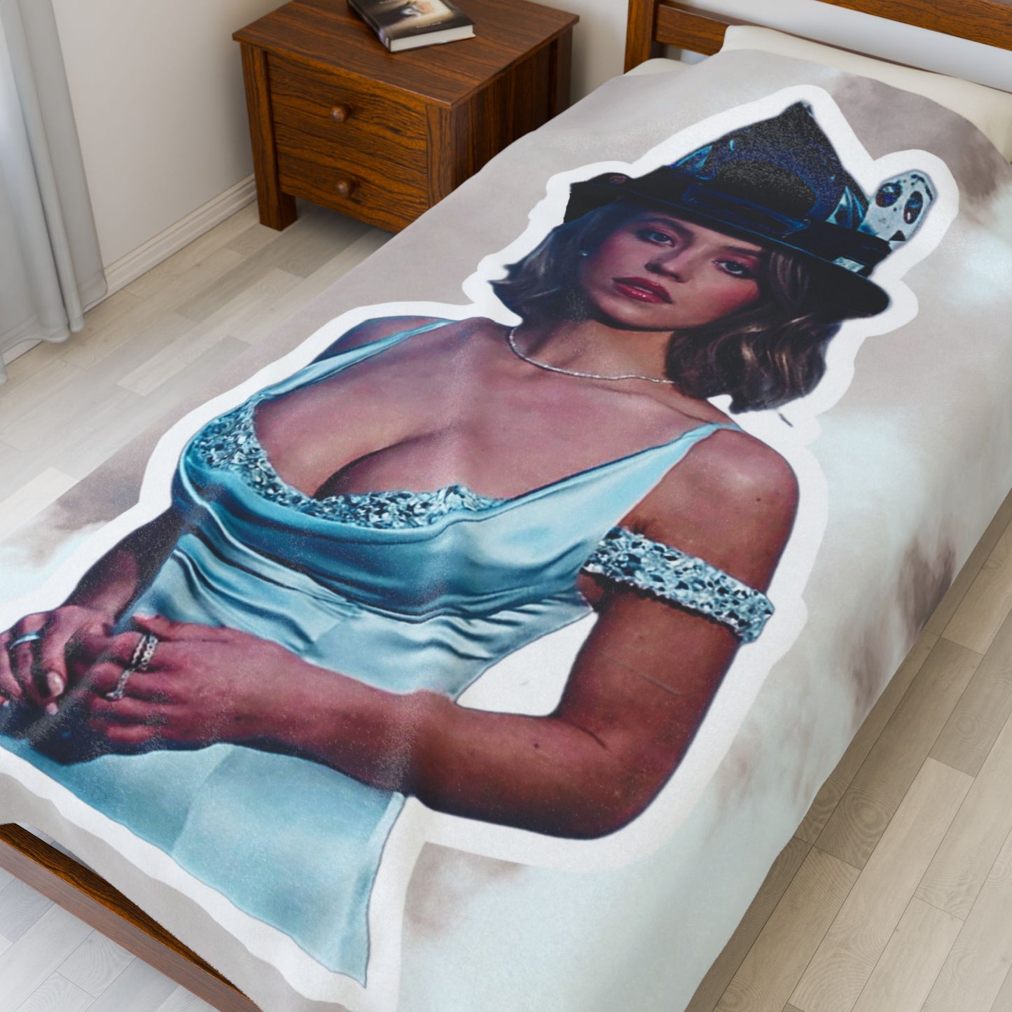 Sweeney clouds  Velveteen Plush Blanket