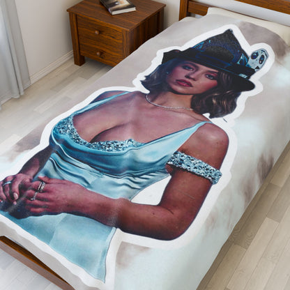 Sweeney clouds  Velveteen Plush Blanket