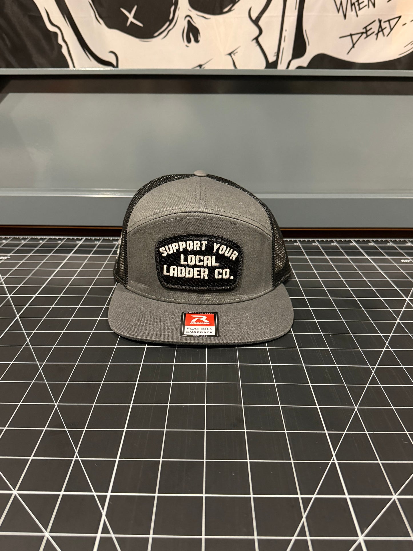 Support your Local Ladder Co. Charcoal & black R168 7 Panel