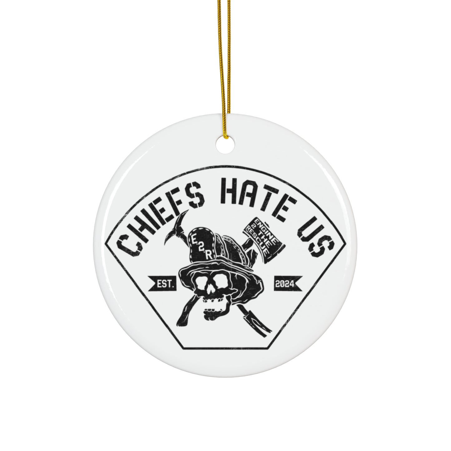 Chiefs Hate Us Ceramic Ornament