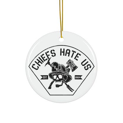 Chiefs Hate Us Ceramic Ornament