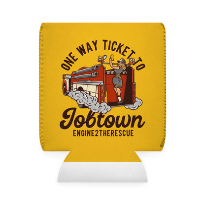 One Way Ticket To Job Town Can Cooler Sleeve