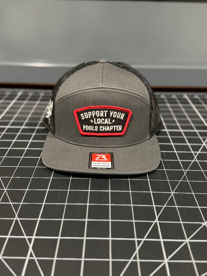 Support Your Local FOOLS Chapter charcoal and Black R168 7 Panel