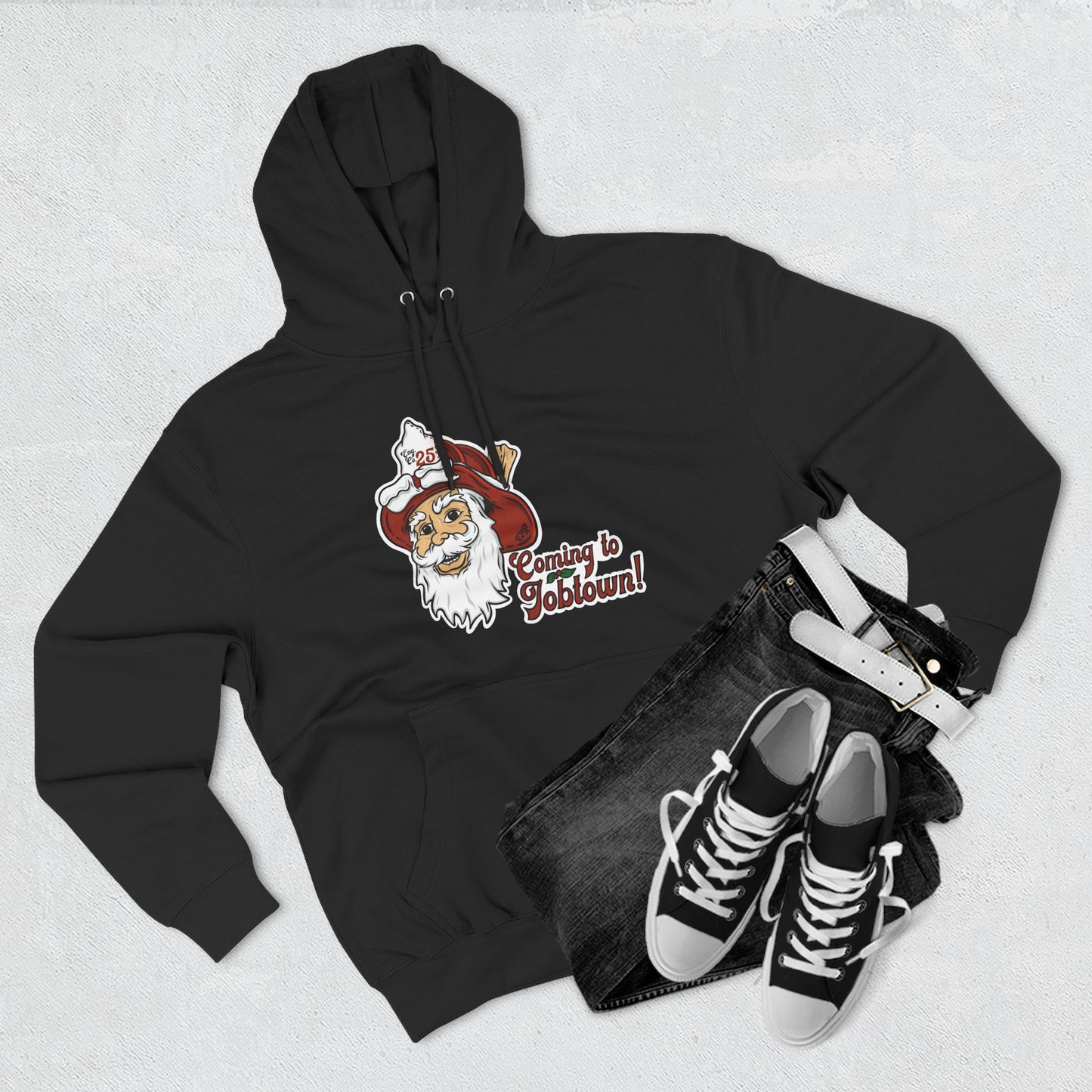 Coming to job town Three-Panel Fleece Hoodie