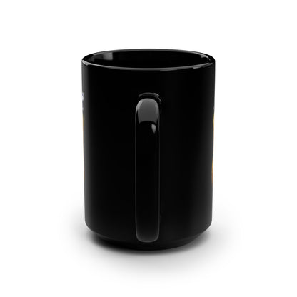 Burnt peanut Black Mug, 15oz