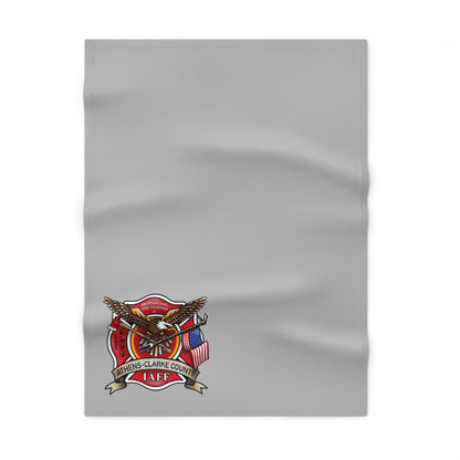Athens IAFF gray Soft Fleece Baby Blanket
